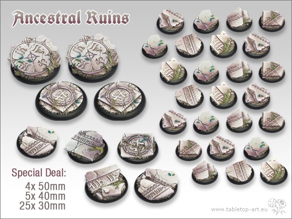 Ruins of Sanctuary Bases Tabletop Art 170mm Oval #2 