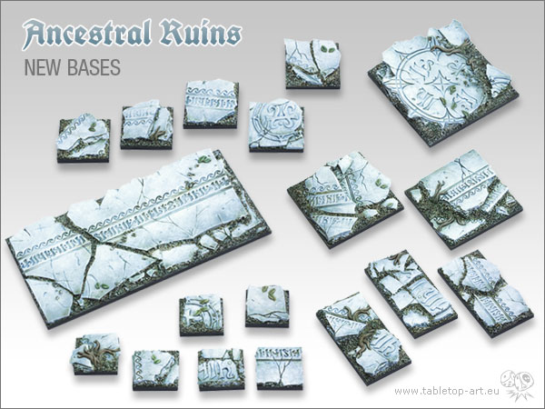 Ancestral Ruins 40mm Rundbase 2 Tabletop Art Base Gestalltung Umbau Bases Basen